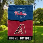 Phillies vs Diamondbacks House Divided Flag, MLB House Divided Flag