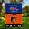 Phillies vs Orioles House Divided Flag, MLB House Divided Flag