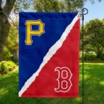 Pirates vs Red Sox House Divided Flag, MLB House Divided Flag