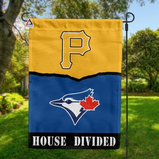 Pirates vs Blue Jays House Divided Flag, MLB House Divided Flag