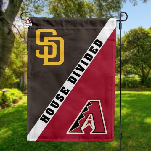 Padres vs Diamondbacks House Divided Flag, MLB House Divided Flag
