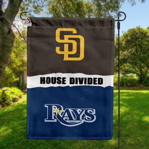 Padres vs Rays House Divided Flag, MLB House Divided Flag