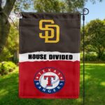 Padres vs Rangers House Divided Flag, MLB House Divided Flag