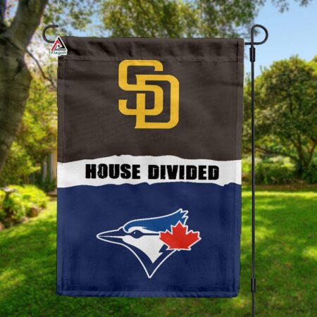Padres vs Blue Jays House Divided Flag, MLB House Divided Flag