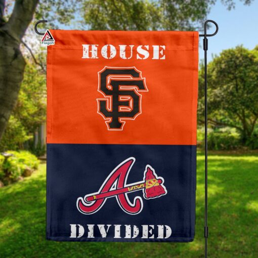 Giants vs Braves House Divided Flag, MLB House Divided Flag