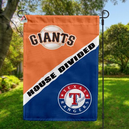 Giants vs Rangers House Divided Flag, MLB House Divided Flag