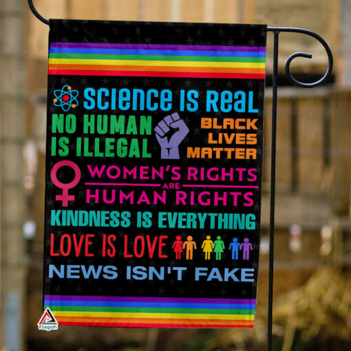 Science Is Real Flag, BLM Flag, Human Rights Home Decor