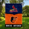 Cardinals vs Orioles House Divided Flag, MLB House Divided Flag