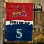 Cardinals vs Mariners House Divided Flag, MLB House Divided Flag