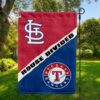 Cardinals vs Rangers House Divided Flag, MLB House Divided Flag