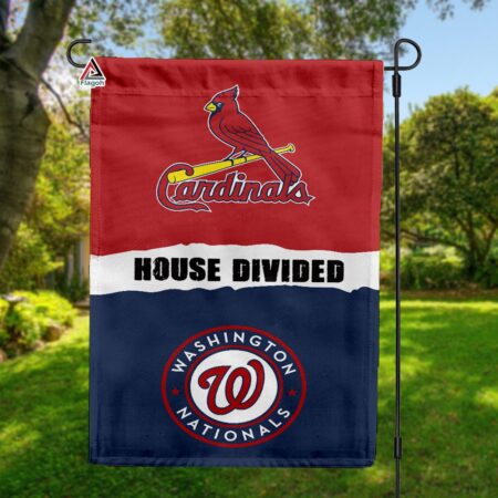 Cardinals vs Nationals House Divided Flag, MLB House Divided Flag