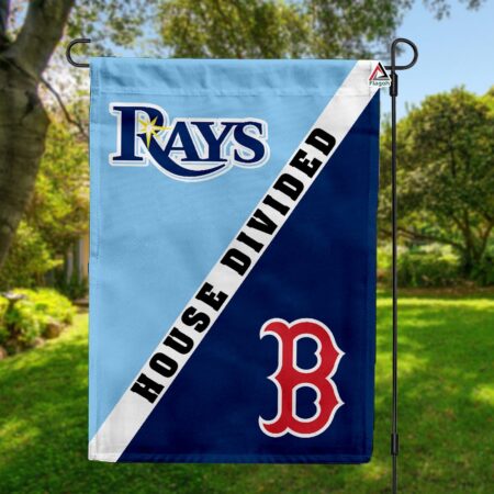 Rays vs Red Sox House Divided Flag, MLB House Divided Flag