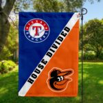 Rangers vs Orioles House Divided Flag, MLB House Divided Flag