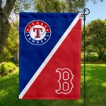 Rangers vs Red Sox House Divided Flag, MLB House Divided Flag