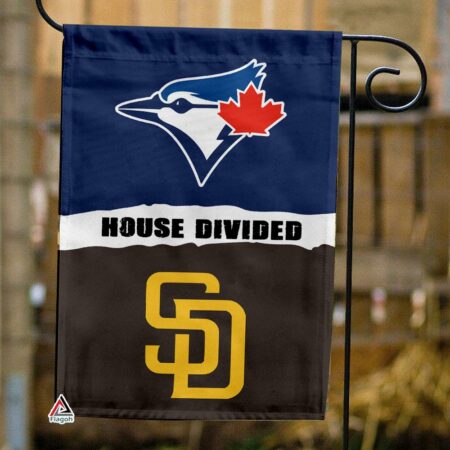 Blue Jays vs Padres House Divided Flag, MLB House Divided Flag