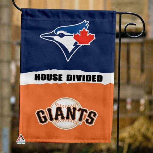 Blue Jays vs Giants House Divided Flag, MLB House Divided Flag