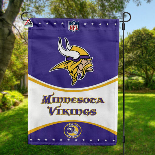 Minnesota Vikings Football Team Flag, NFL Premium Two-sided Vertical Flag