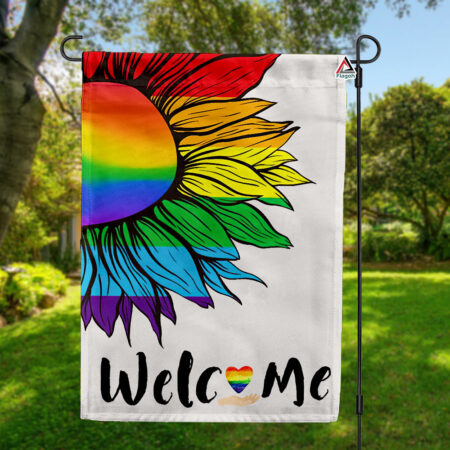 Welcome LGBT Flag, Pride Garden Flag, Happy Pride Month, Rainbow Garden Flag