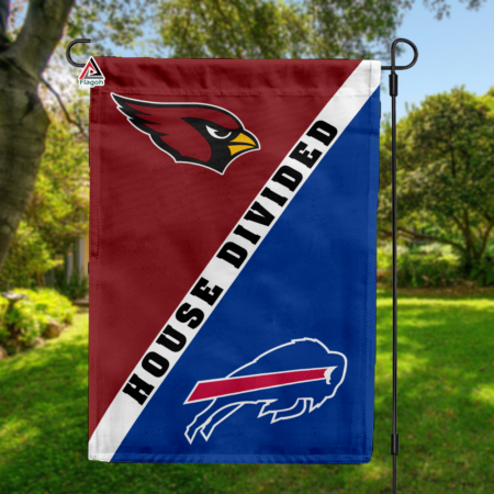 Cardinals vs Bills House Divided Flag, NFL House Divided Flag