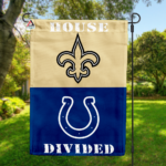 Saints vs Colts House Divided Flag, NFL House Divided Flag