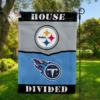 Pittsburgh Steelers vs Tennessee Titans House Divided Flag, NFL House Divided Flag
