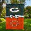 Green Bay Packers vs Chicago Bears House Divided Flag, NFL House Divided Flag