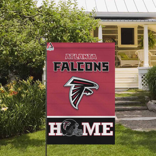 Atlanta Falcons Football Flag, Freddie Falcon Mascot Personalized Football Fan Welcome Flags, Custom Family Name NFL Decor