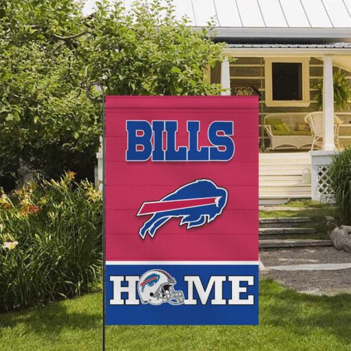 Buffalo Bills Football Flag, Billy Buffalo Mascot Personalized Football Fan Welcome Flags, Custom Family Name NFL Decor