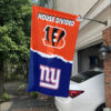 Cincinnati Bengals vs New York Giants House Divided Flag, NFL House Divided Flag