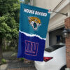 Jacksonville Jaguars vs New York Giants House Divided Flag, NFL House Divided Flag