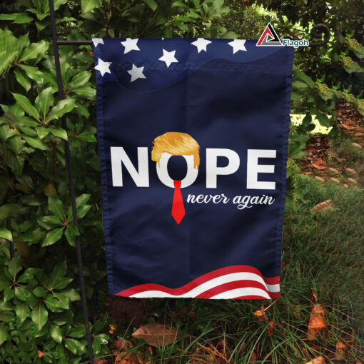 NOPE Not Again Flag, Anti-Trump Double Sided Flag, USA Election 2024, Democrat Protest Sign