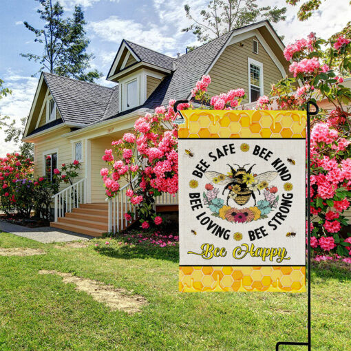 BEE Flag, Bee Safe Bee Kind Bee Loving Bee Strong Bee Happy Flag, Holiday Fall Party Yard Outdoor