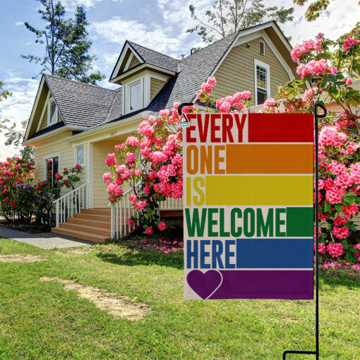 Everyone is Welcome Here Flag, LGBTQ Progress Pride Flag