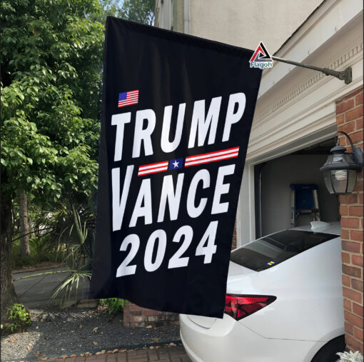 Donald Trump & J.D. Vance 2024 Garden Flag, Trump MAGA 2024 Flag, Trump Vance Outdoor Flag