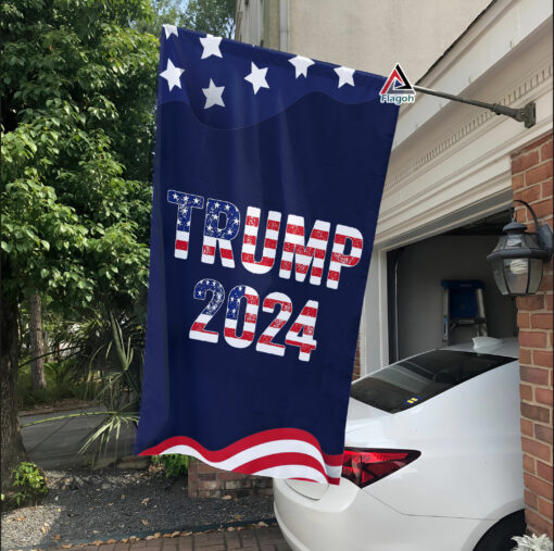 President Donald Trump 2024 Flag, Make America Great Again Garden Flag, Trump MAGA Outdoor Flag