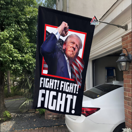 Trump Fight Fight Fight Flag, Trump 2024 Election House Flag, We Are With Trump Flag