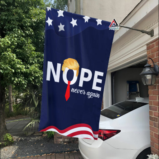 NOPE Not Again Flag, Anti-Trump Double Sided Flag, USA Election 2024, Democrat Protest Sign