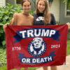 Trump or Death Flag, Donald Trump 1776-2024 Flag, Republican Support Political Patriotic American Flag