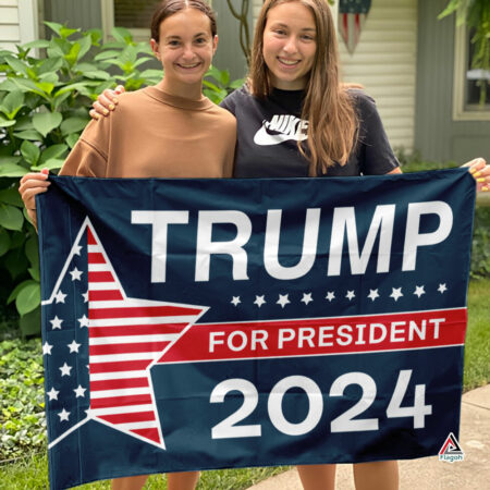Trump 2024 For President Flag, Stars And Stripes American Flag, Election Day Celebration