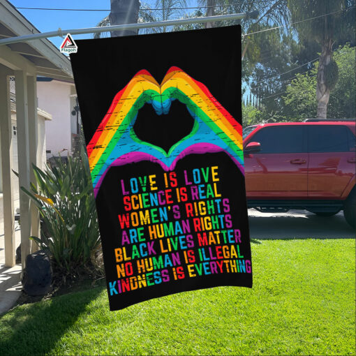 Be Kind Hand Rainbow Double-sided Pride Flag, Diversity Flag, Kindness Flag