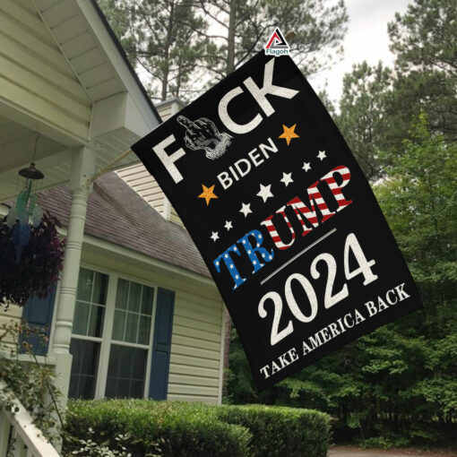 Bye Biden Flag, Trump 2024 Flag, Take America Back Garden Flag, For Trump Supporters