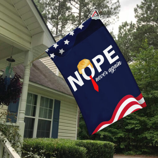 NOPE Not Again Flag, Anti-Trump Double Sided Flag, USA Election 2024, Democrat Protest Sign