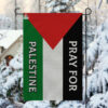 Christmas Snow Garden Flag Mockup PSD Palestine 01