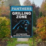 Carolina Panthers Grilling Zone Flag, Panthers Football Fans BBQ Flag