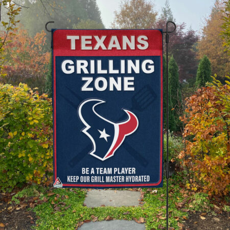 Houston Texans Grilling Zone Flag, Texans Football Fans BBQ Flag