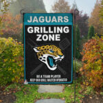 Jacksonville Jaguars Grilling Zone Flag, Jaguars Football Fans BBQ Flag