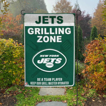 New York Jets Grilling Zone Flag, Jets Football Fans BBQ Flag