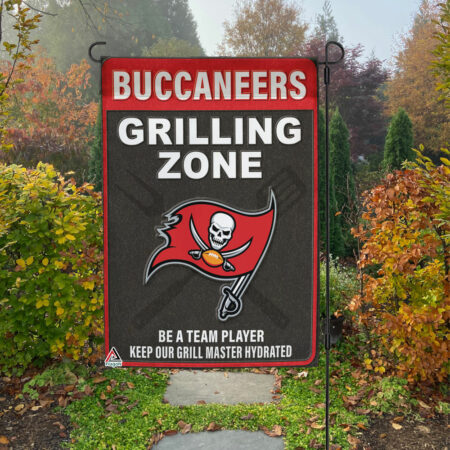 Tampa Bay Buccaneers Grilling Zone Flag, Buccaneers Football Fans BBQ Flag