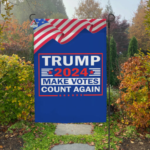 Trump 2024 Make Votes Count Again Flag, Vote For Trump Flag, USA President Elections Flag