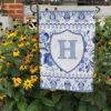 GARDEN FLAG MOCKUP 72 Blue Floral Chinoiserie Spring Summer